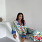 Luxury Floral Satin Pyjama Set for Women – Armani Satin Nightwear